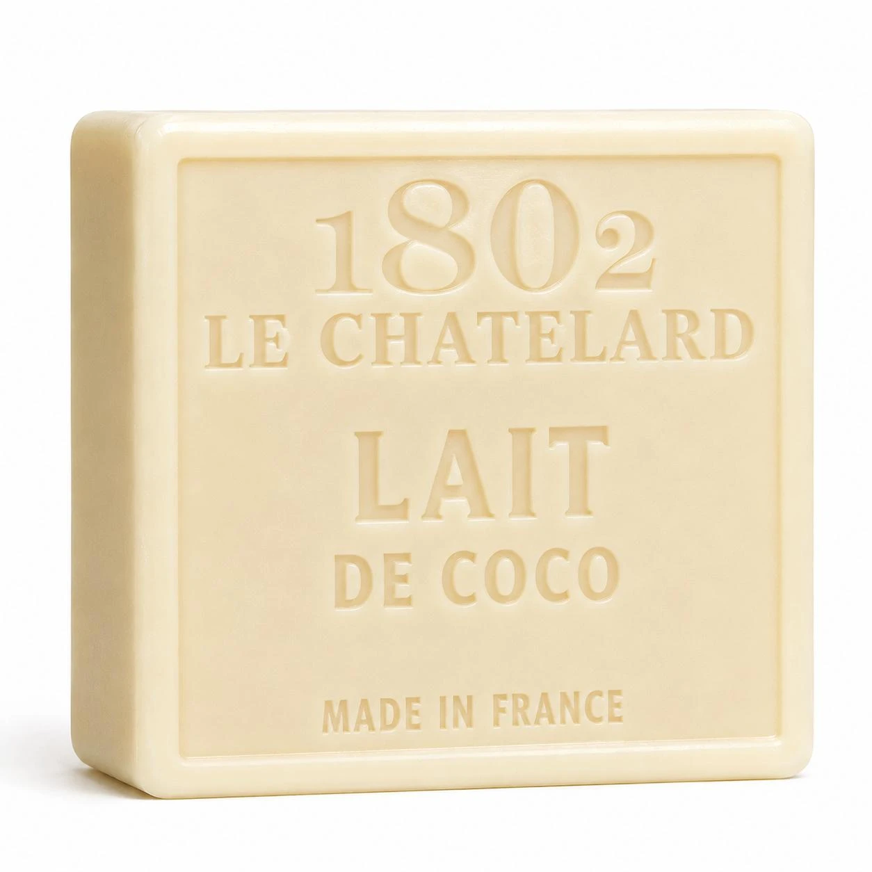 Savon carré Lait de coco sans huile de palme 100gr 1802 Le Chatelard
